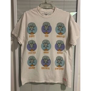Squidward Tentacles T Shirt Nickelodeon Unisex Size M Moods Cartoon Graphic Tee